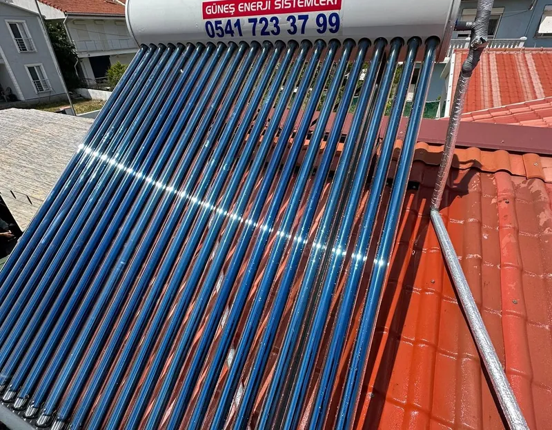 35 Isı Market vakum tüplü güneş enerjisi sıcak su sistemi uygulaması